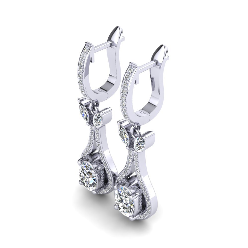 Plata 925 Circonita Pendiente de mujer Nelmaris