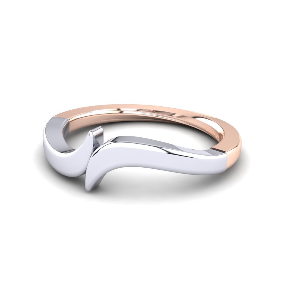 9k Rose & White Gold Ring Nigretta