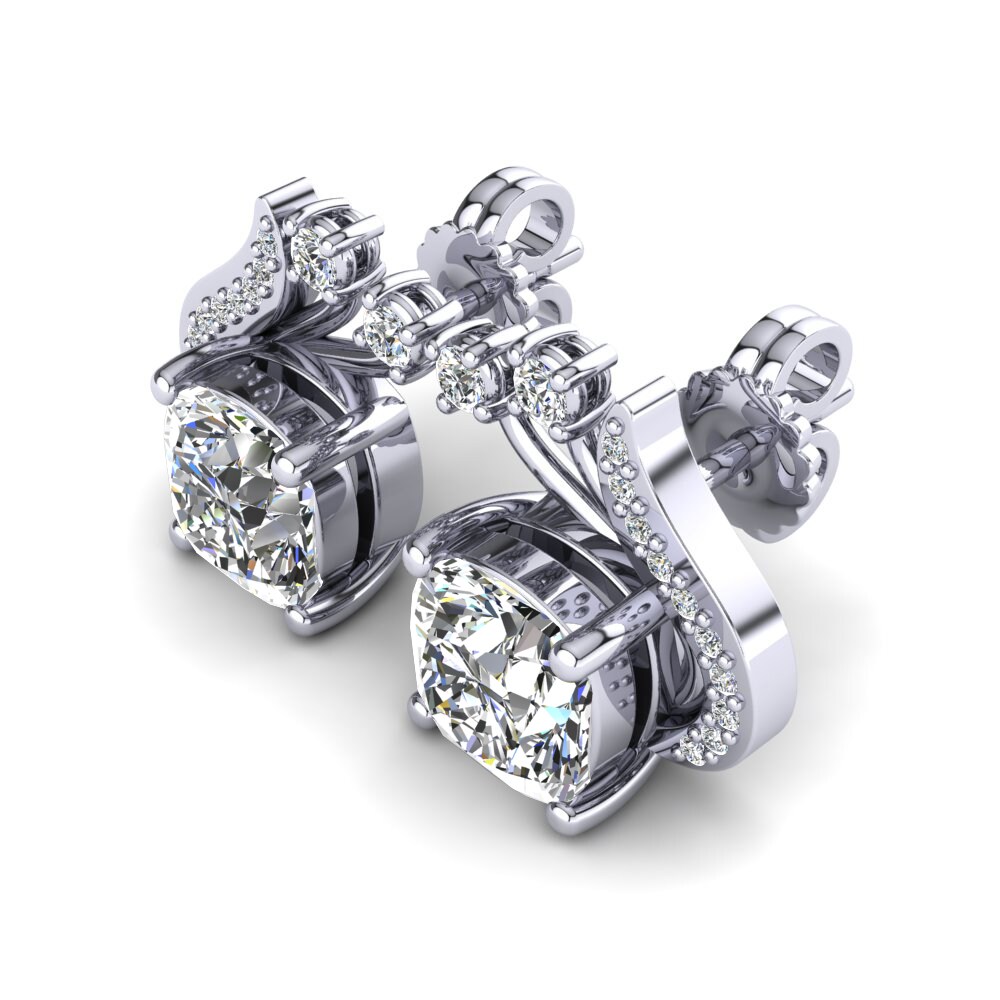 Paladio 950 Diamante Pendiente de mujer Nikalina