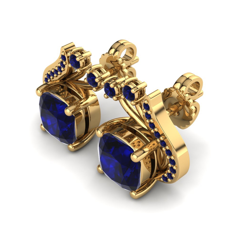 Dark Blue Zirconia Women's Earring Nikalina