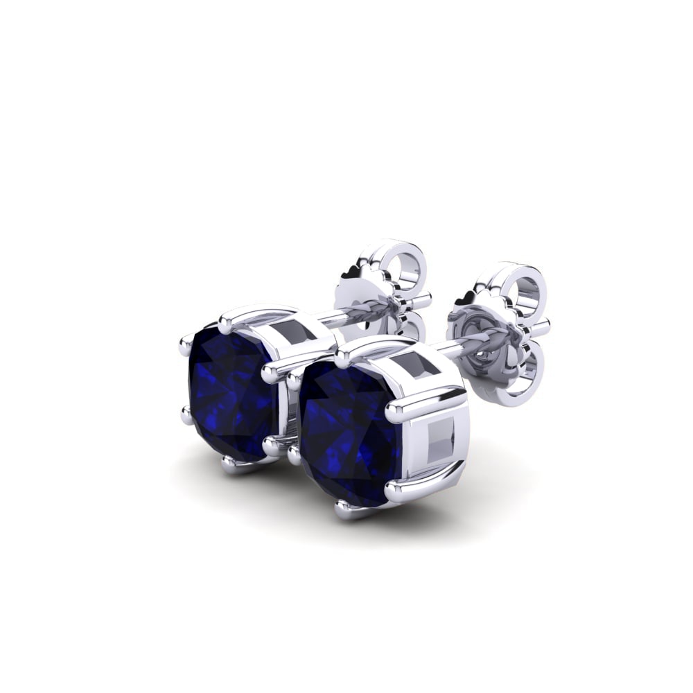 Kussen Donker Blauwe Zirkoon Dames Oorbellen Nikerria 1.67 crt