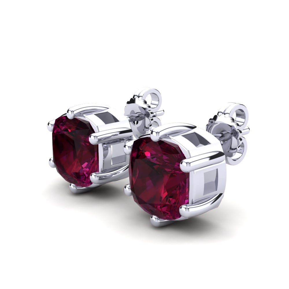 Đá Rhodolite Bông tai nữ Nikerria 4 crt