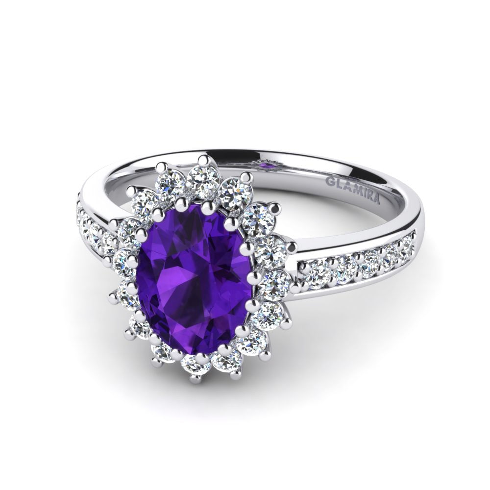 Amethyst Engagement Ring Lillian