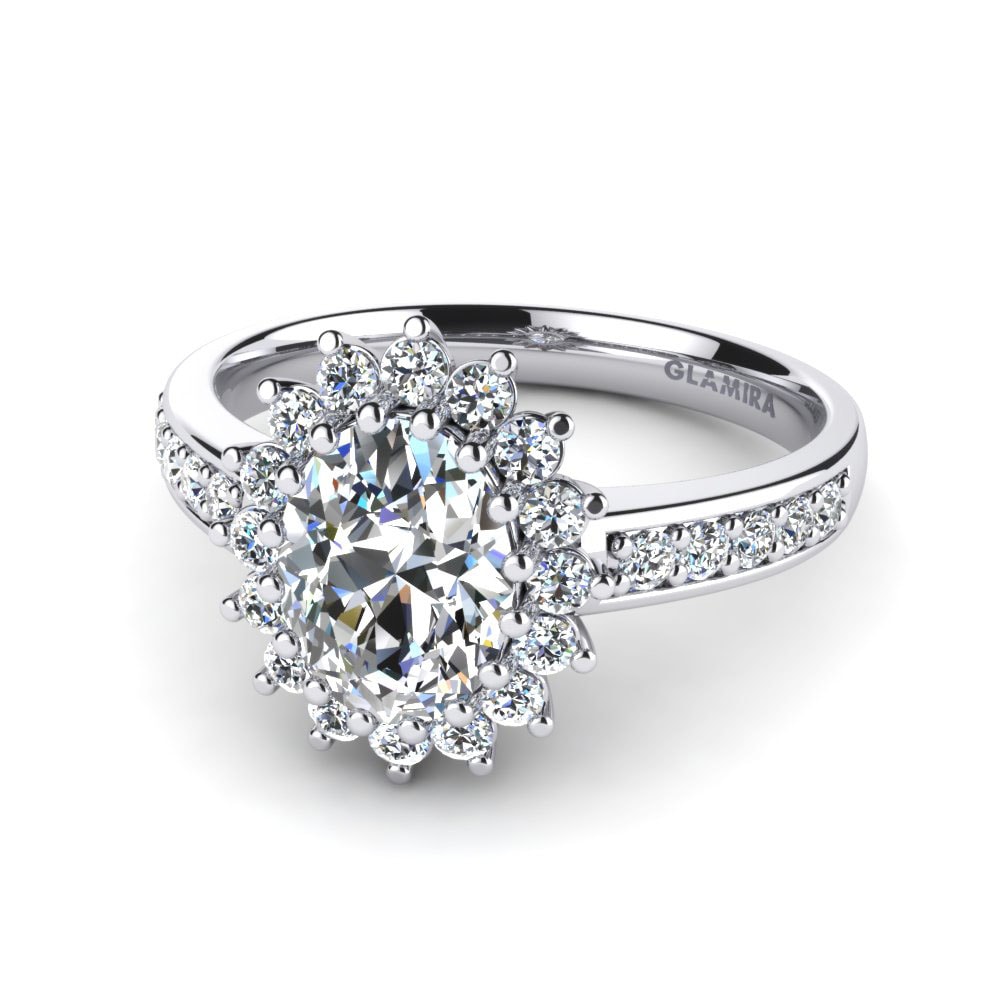 Platino Anillo de compromiso Lillian
