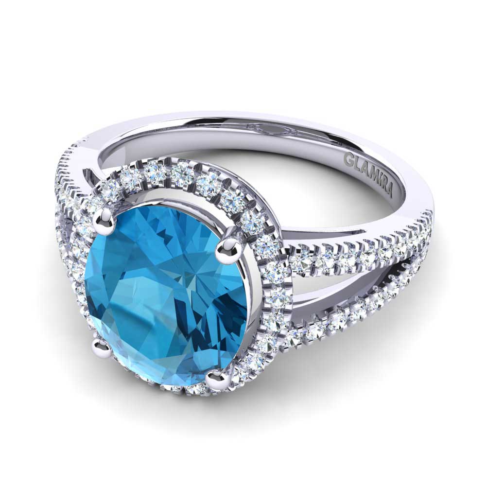 Blue Topaz Engagement Ring Roberta