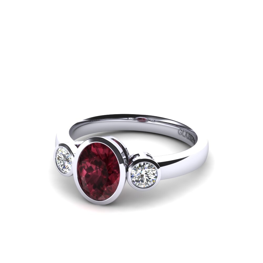 Garnet Bridal Set Exquisite Ring A