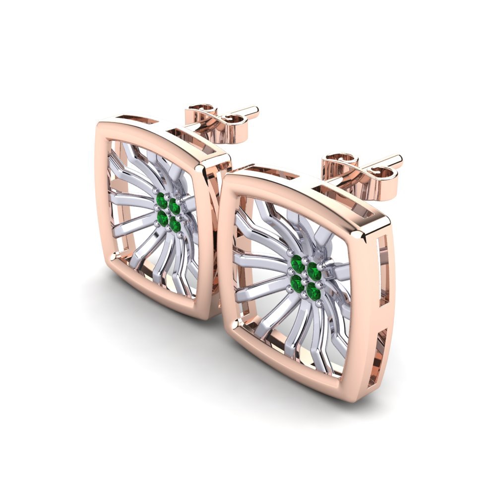 9k Oro Rosa & Blanco Pendiente de mujer Olimpia