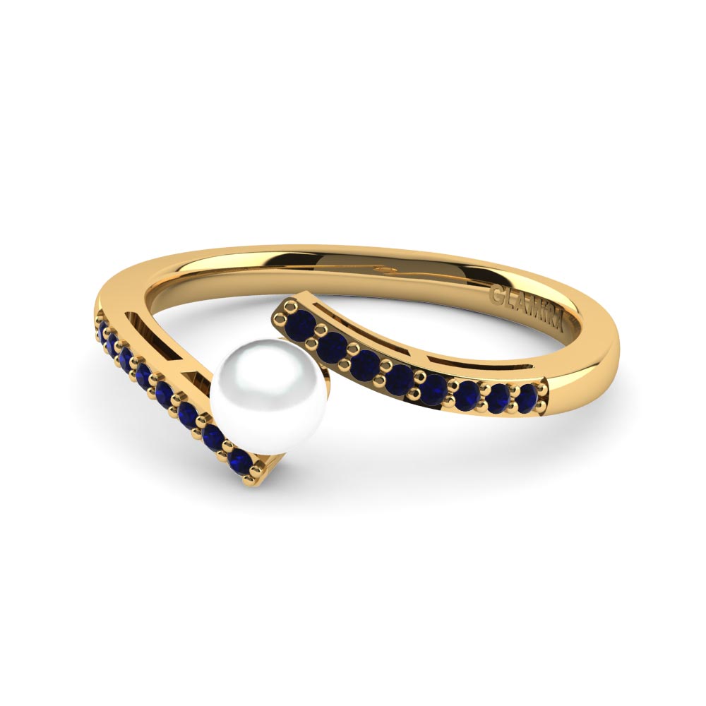 Dark Blue Zirconia Ring Mabel