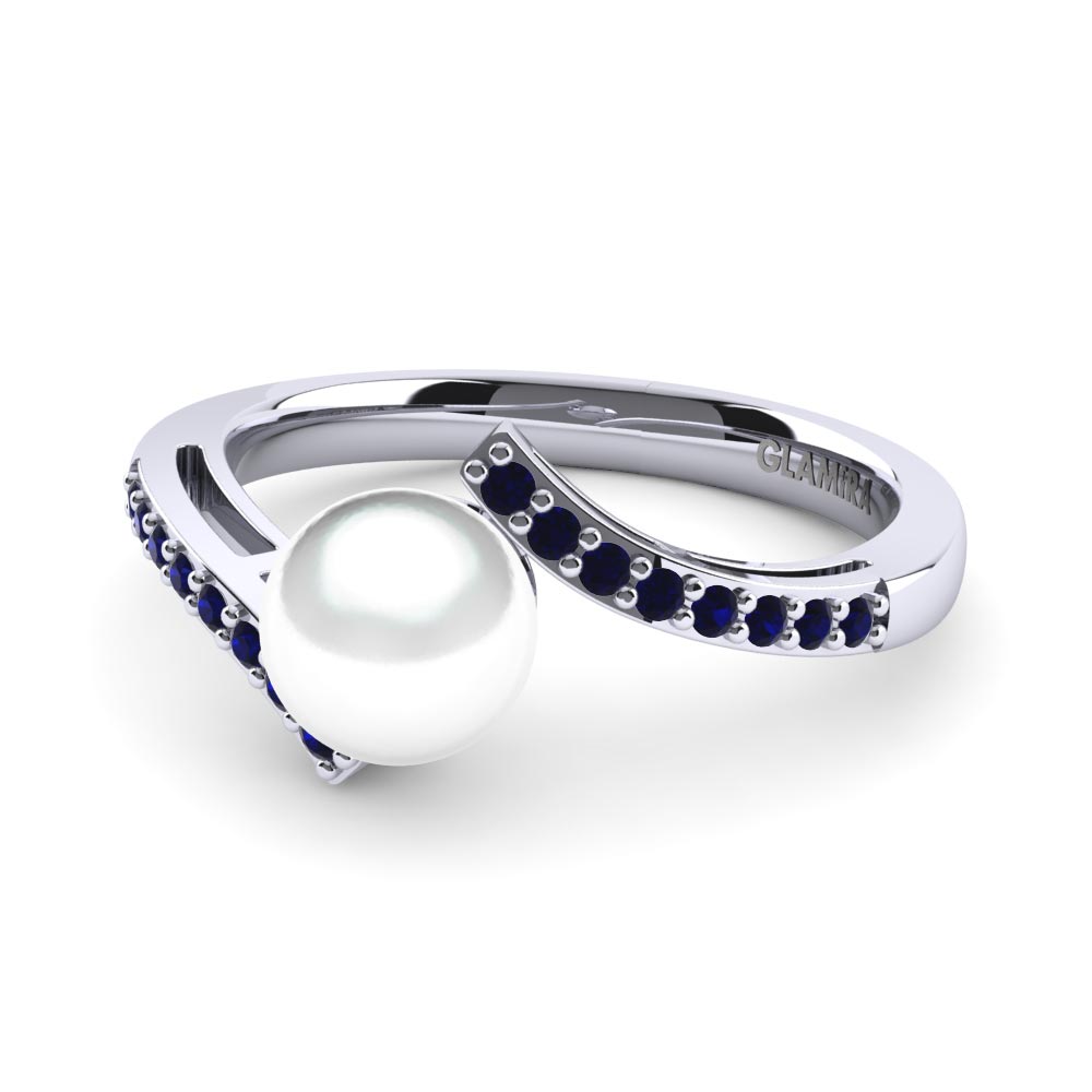 Dark Blue Zirconia Ring Mabel Ø6 mm