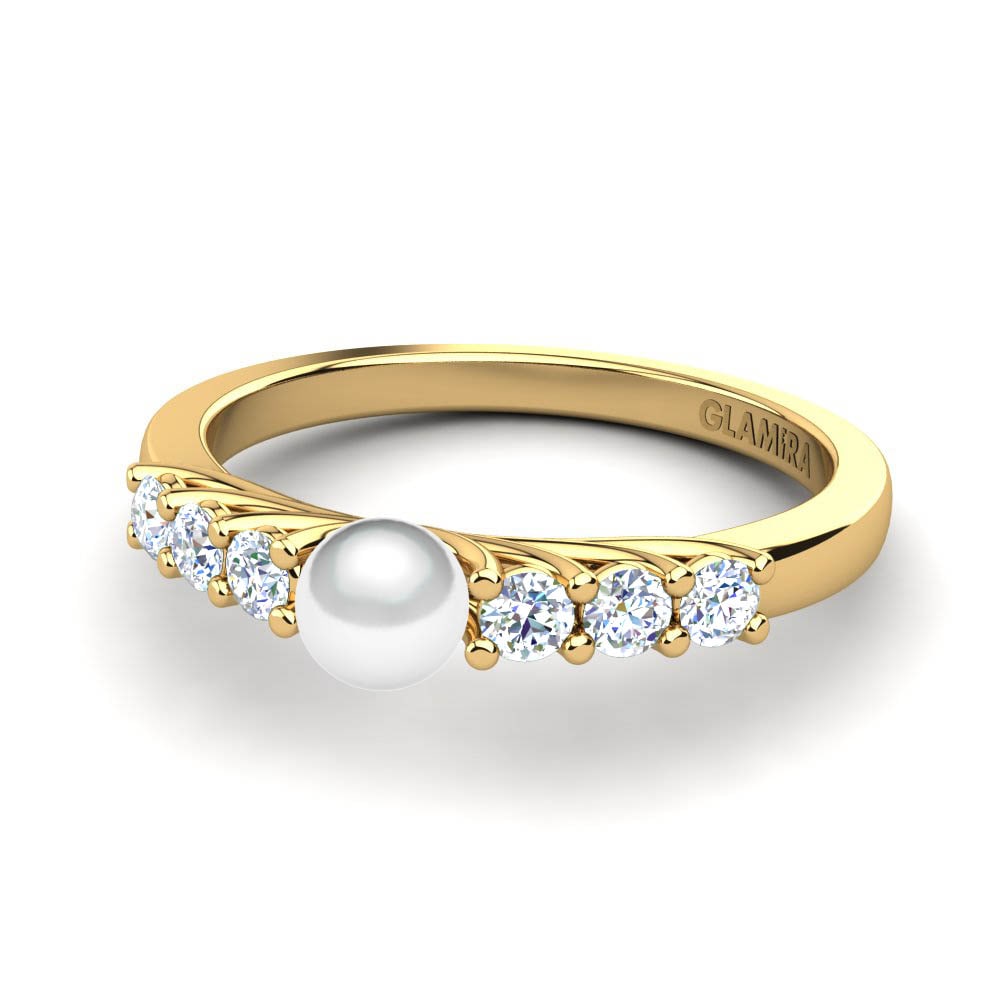 Ouro Amarelo 14K Anel Delma Ø4 mm