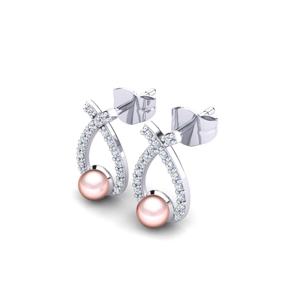 Paladio 950 Pendiente de mujer Ammi Ø4 mm