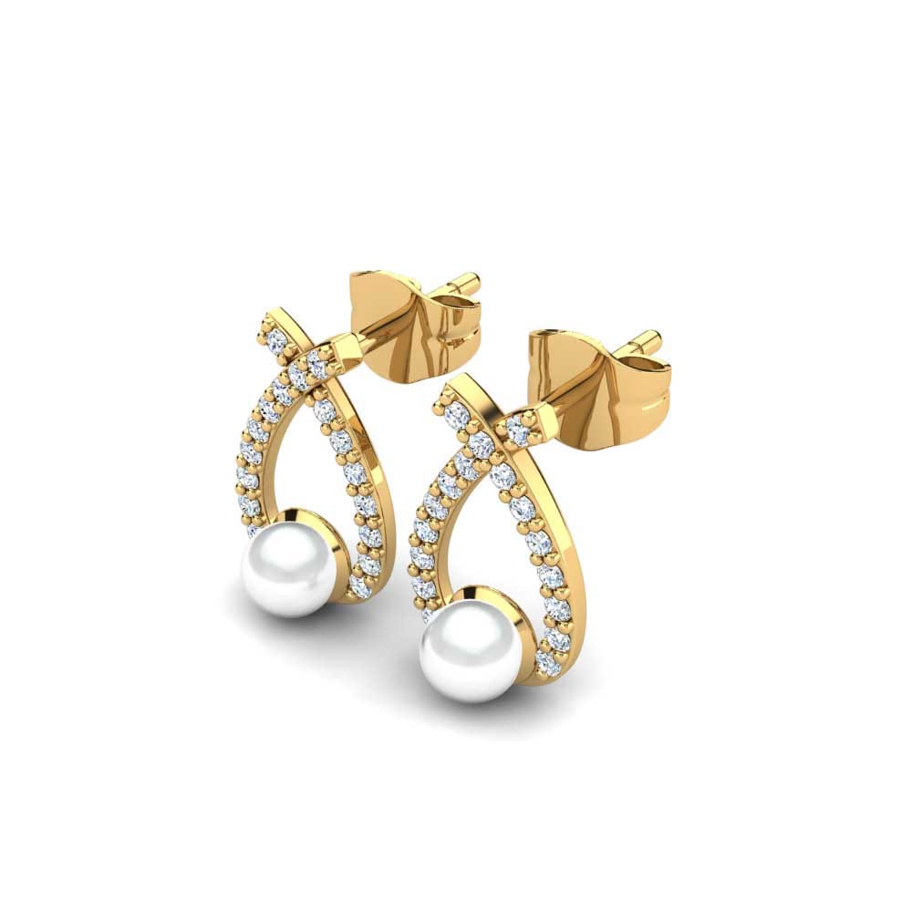 White sapphire Women's Earring Ammi Ø4 mm