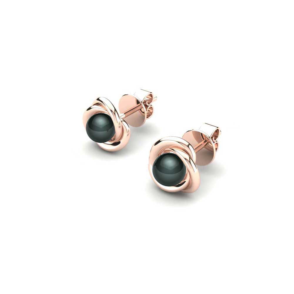 18k Rose Gold Women's Earring Rosy Ø4 mm