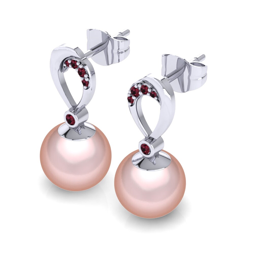 Granate Pendiente de mujer Candace Ø10 mm