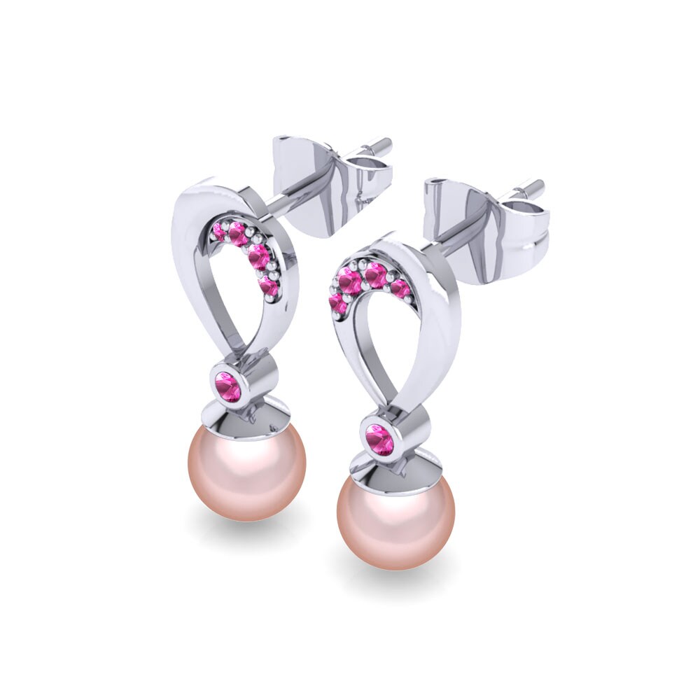 Turmalina rosa Pendiente de mujer Candace