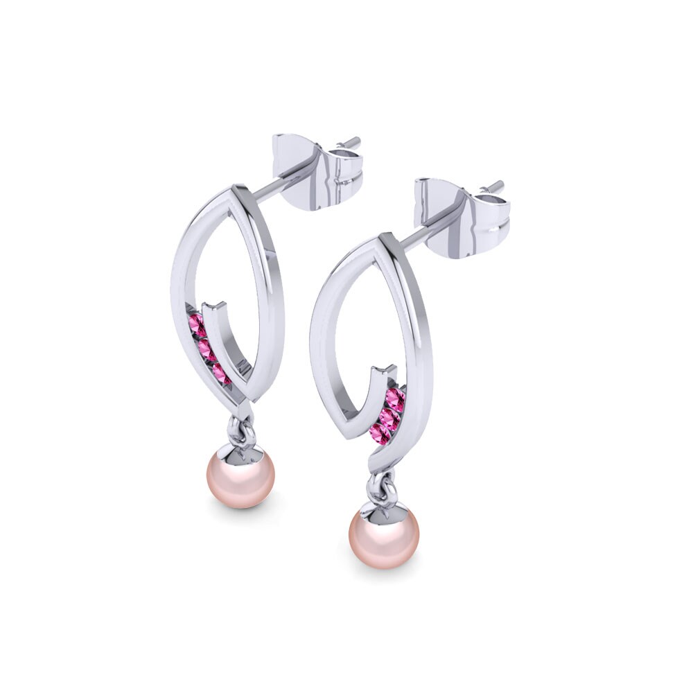 Turmalina rosa Pendiente de mujer Dignity Ø4 mm