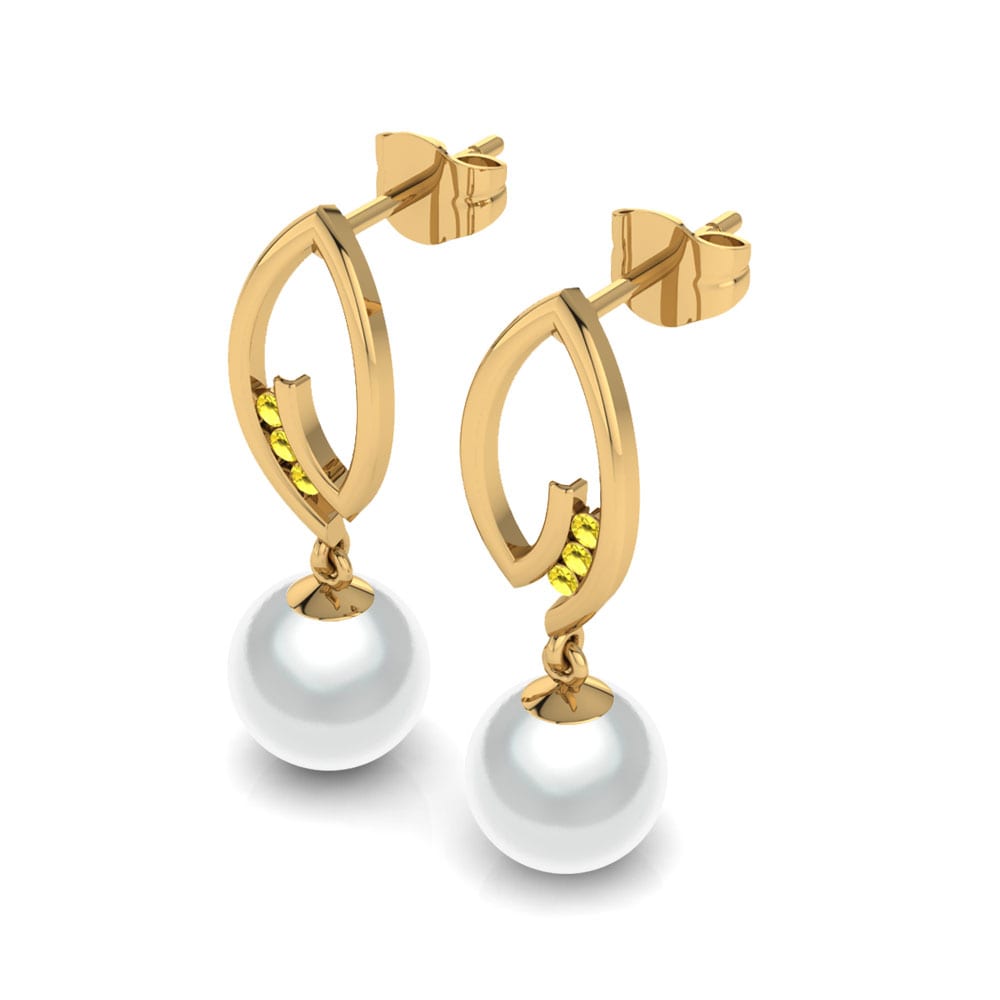 14ct Yellow Gold Yellow Sapphire Women's Earring Dignity