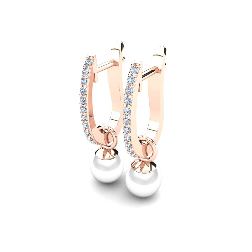 18ct Rose Gold Lab Grown Diamond Women's Earring Nella Ø6 mm