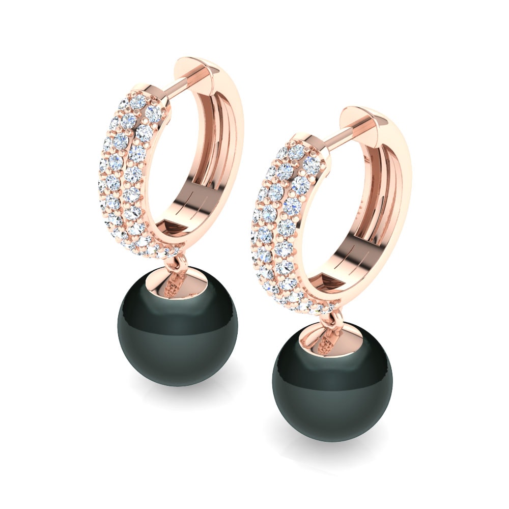 18k Rose Gold Women's Earring Riva Ø8 mm