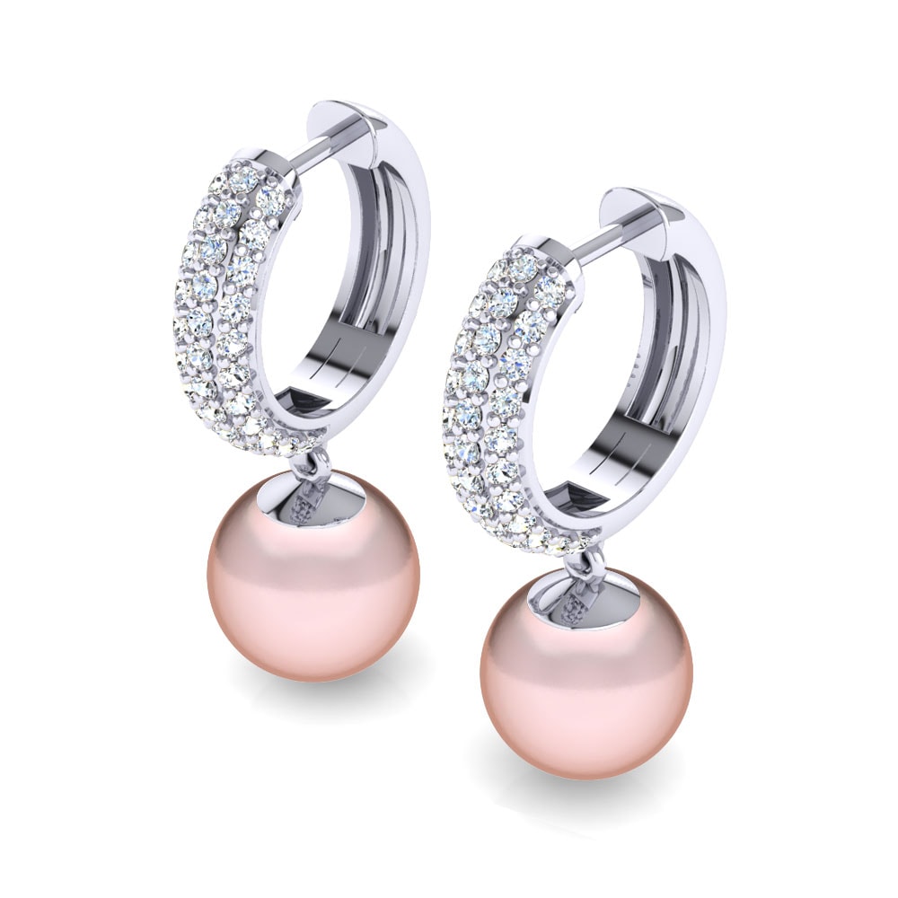 Paladio 950 Pendiente de mujer Riva Ø8 mm