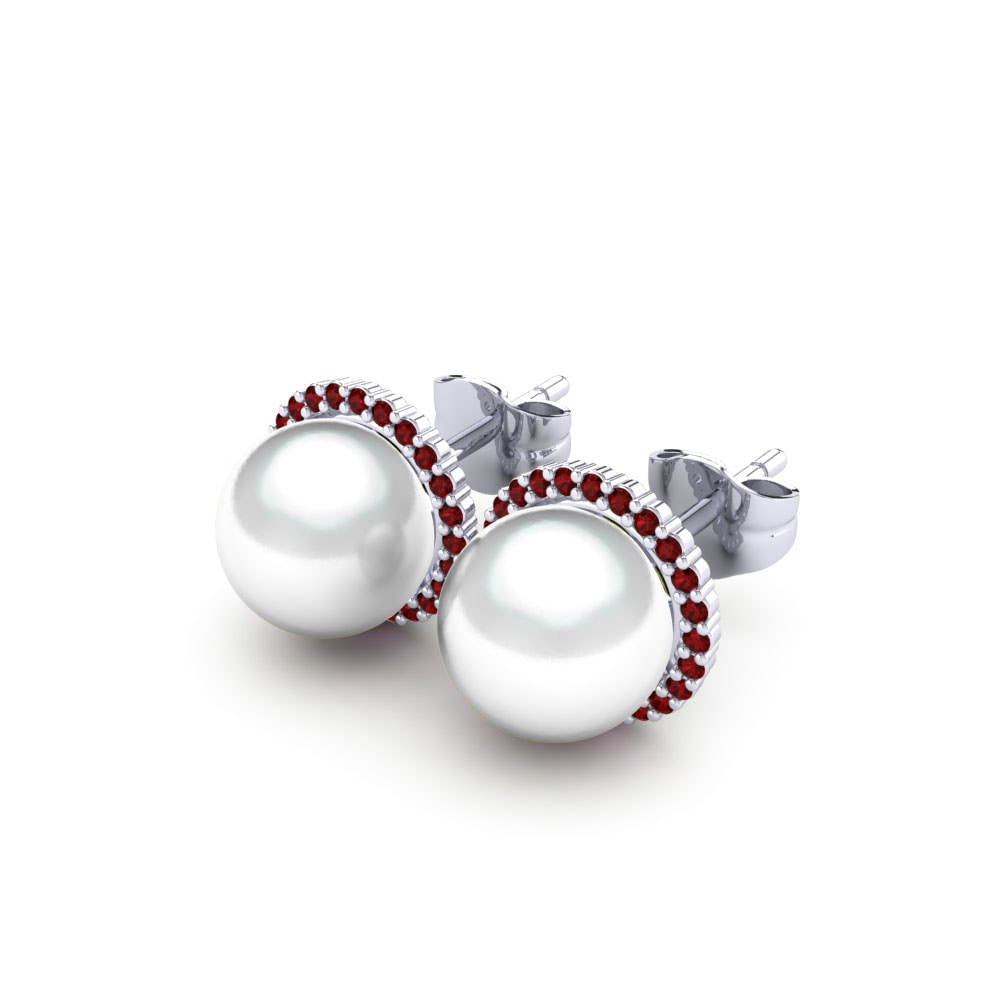 Ruby Women's Earring Marina Ø8 mm
