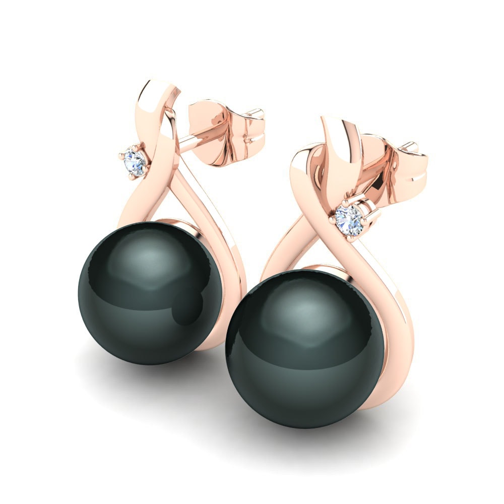18k Rose Gold Women's Earring Ginny Ø10 mm