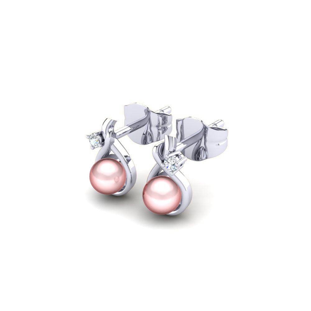 Paladio 950 Pendiente de mujer Ginny Ø4 mm