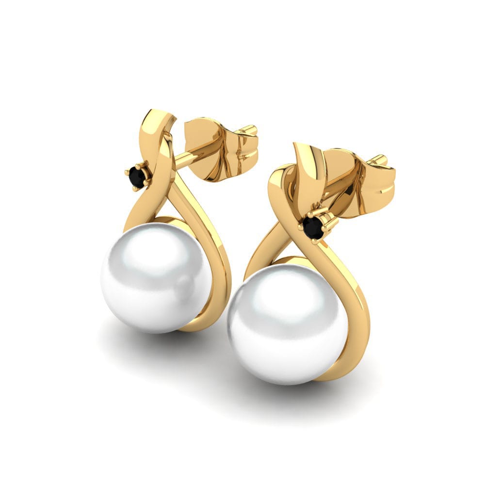 Black Onyx Women's Earring Ginny Ø8 mm