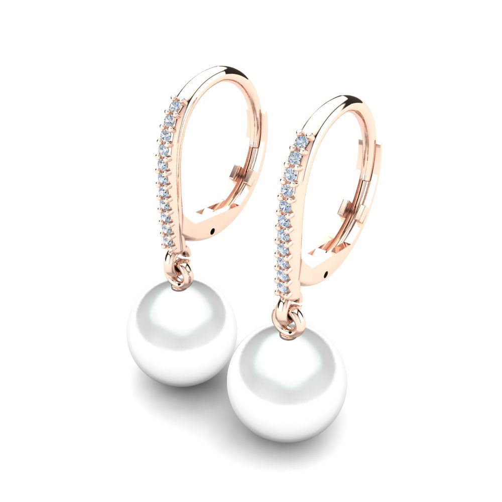 18ct Rose Gold Women's Earring Cateline Ø10 mm
