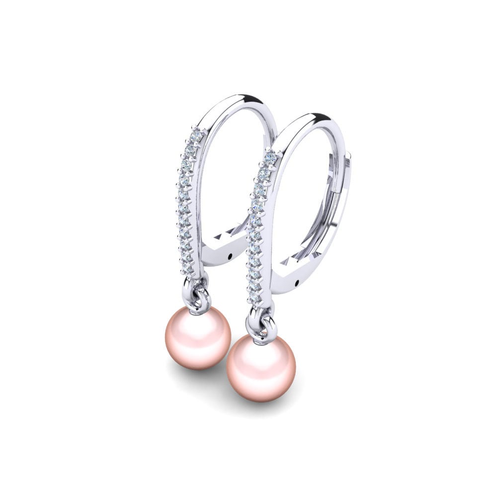 Paladio 950 Pendiente de mujer Cateline Ø6 mm