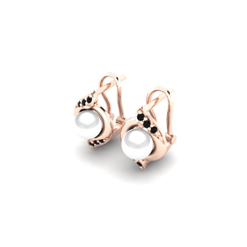 Diamante Negro Pendiente de mujer Majori Ø4 mm