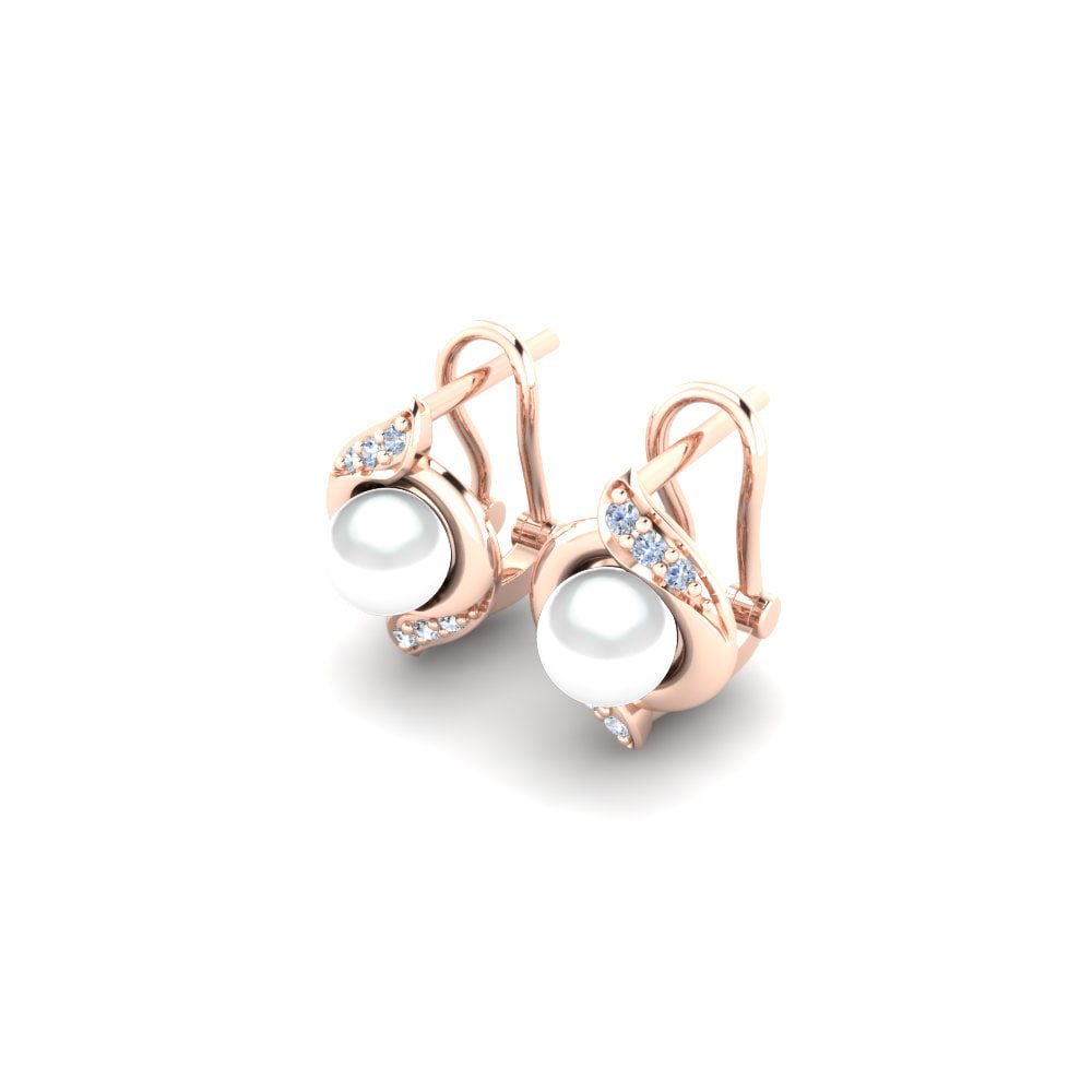 White sapphire Women's Earring Majori Ø4 mm