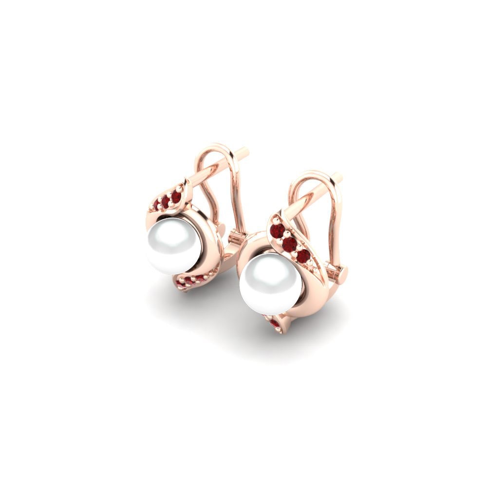 Ruby Women's Earring Majori Ø4 mm