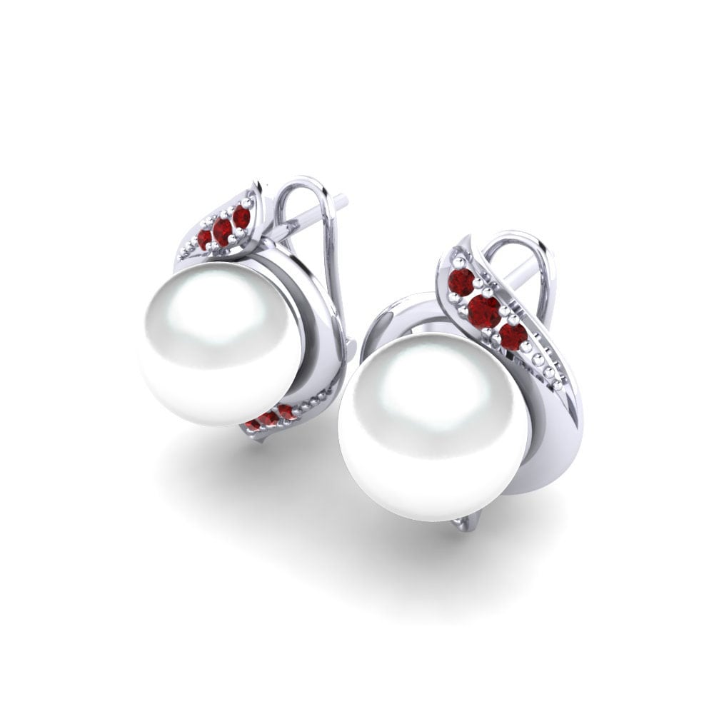 Ruby Women's Earring Majori Ø8 mm