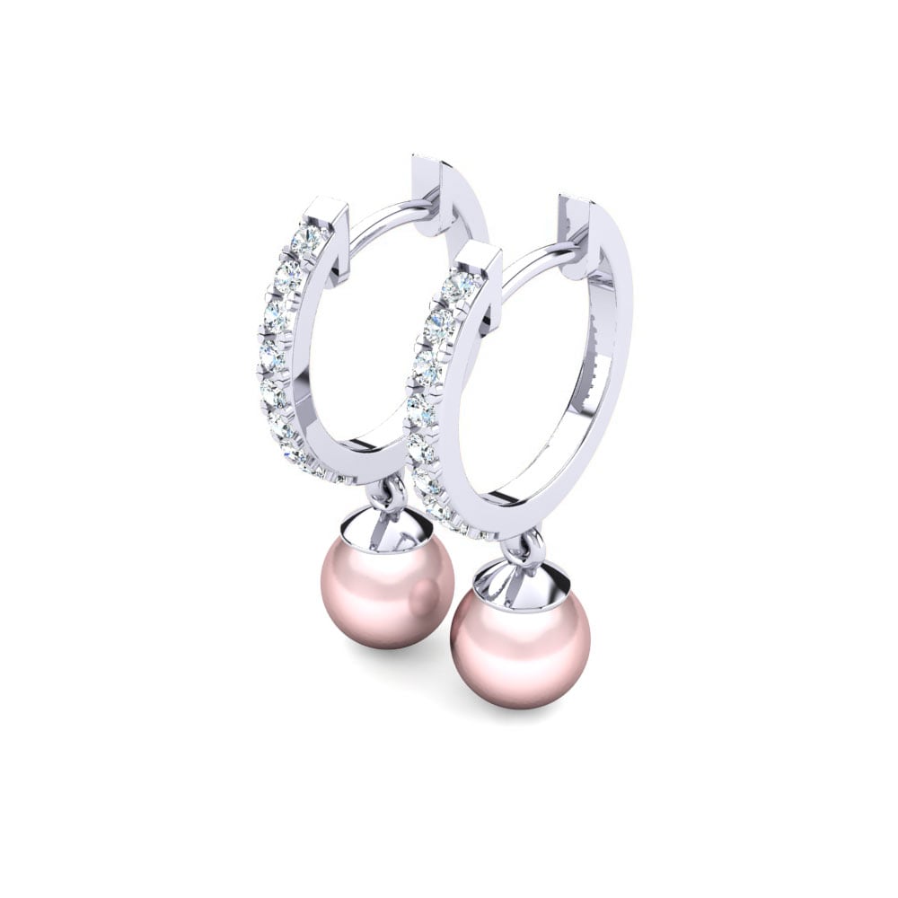 Plata 925 Zafiro blanco Pendiente de mujer Carine