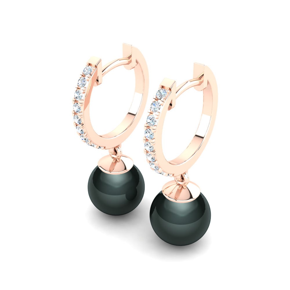 18k Rose Gold Women's Earring Carine Ø8 mm