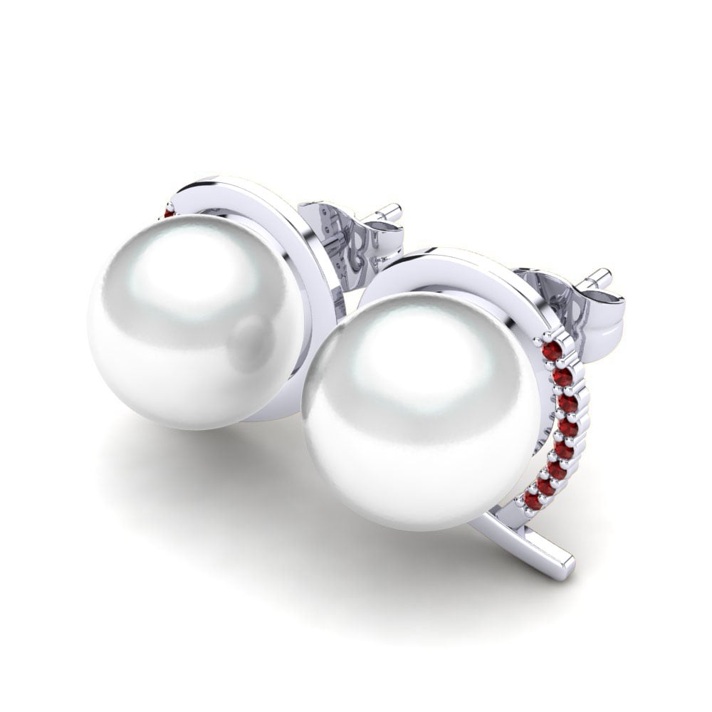 Circonita Roja Pendiente de mujer Purisima Ø10 mm