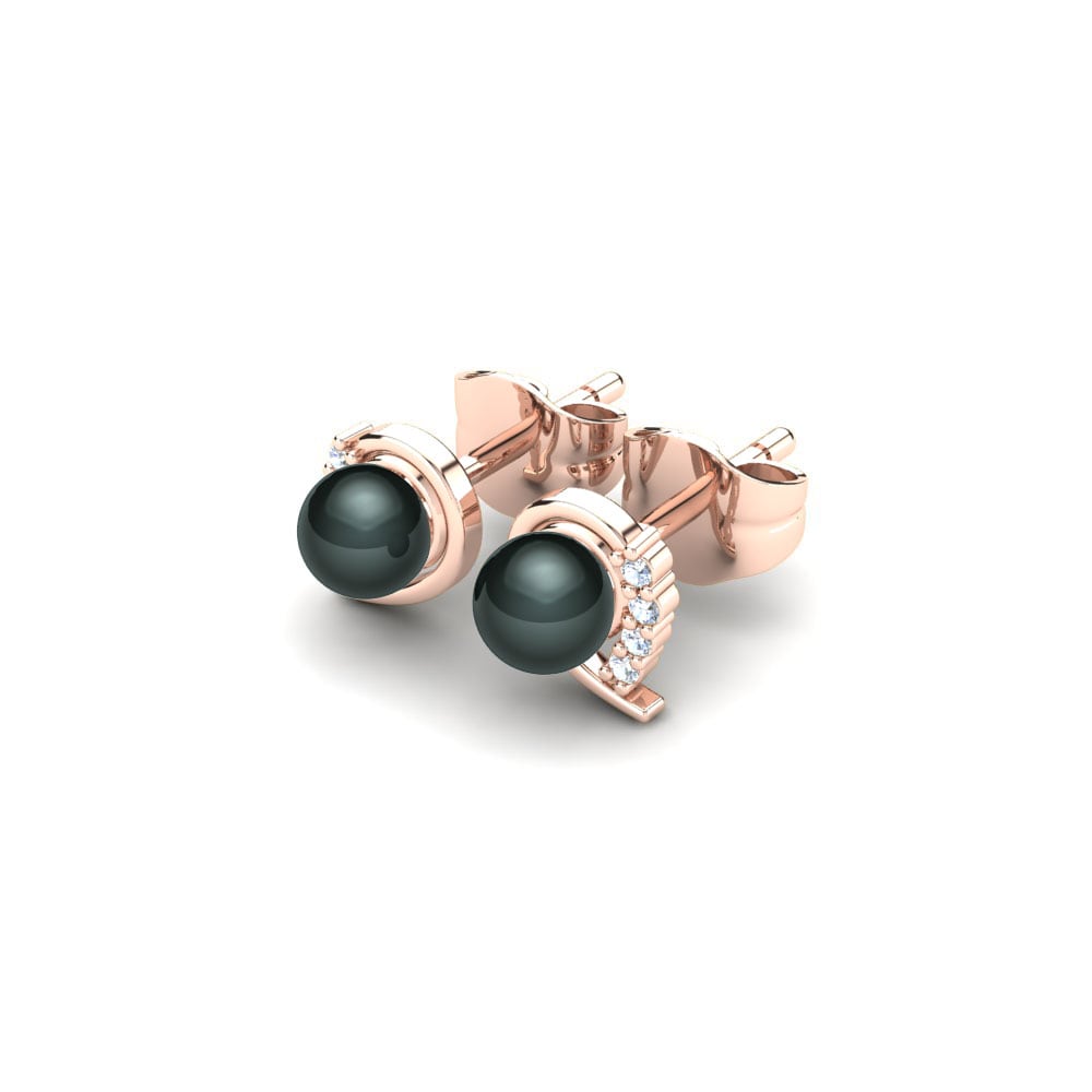 18k Rose Gold Women's Earring Purisima Ø4 mm