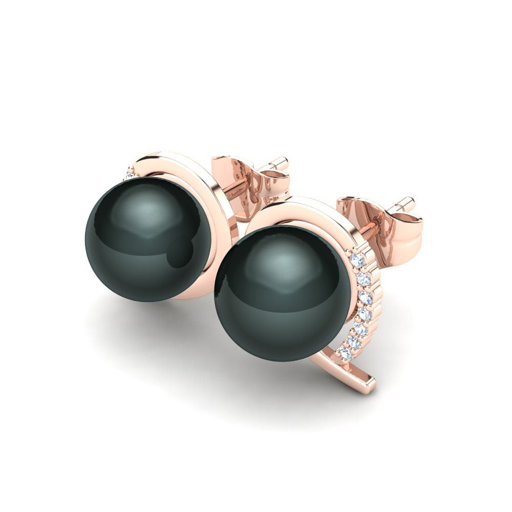 18k Rose Gold Women's Earring Purisima Ø8 mm