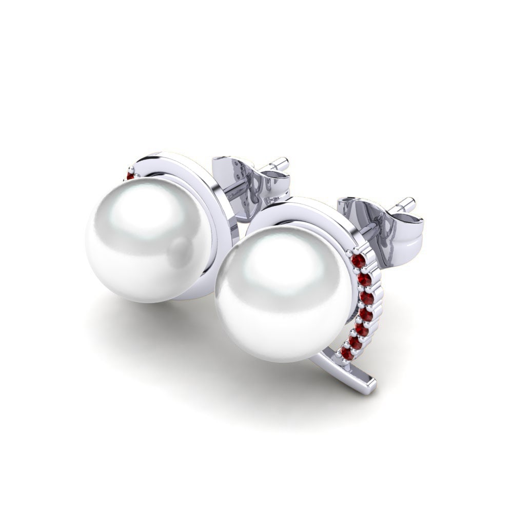 Ruby Women's Earring Purisima Ø8 mm