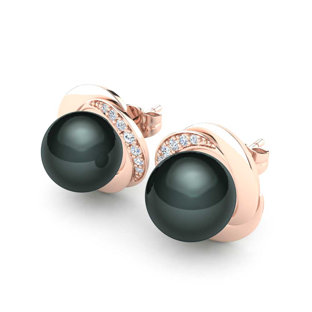 18k Rose Gold Women's Earring Stelina Ø10 mm