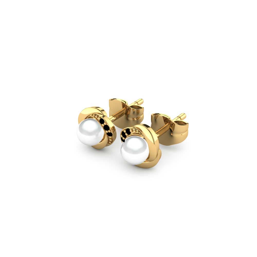 9 Ayar Sarı Altın Kadın Küpe Stelina Ø4 mm