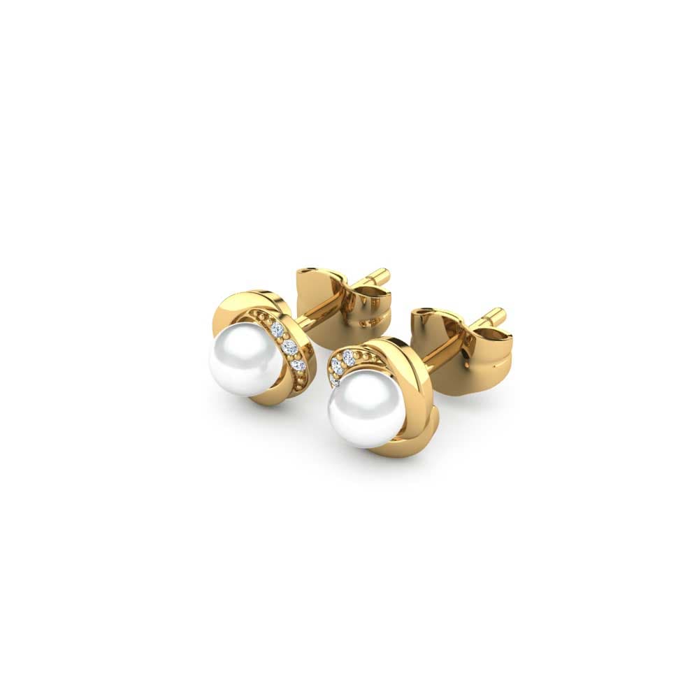9K Geel Zirkoon Dames Oorbellen Stelina Ø4 mm