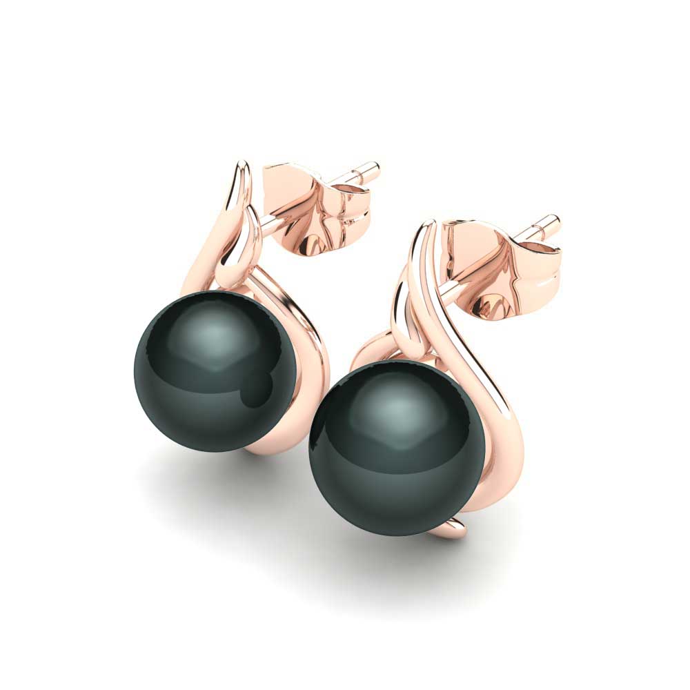18k Rose Gold Women's Earring Livia Ø8 mm