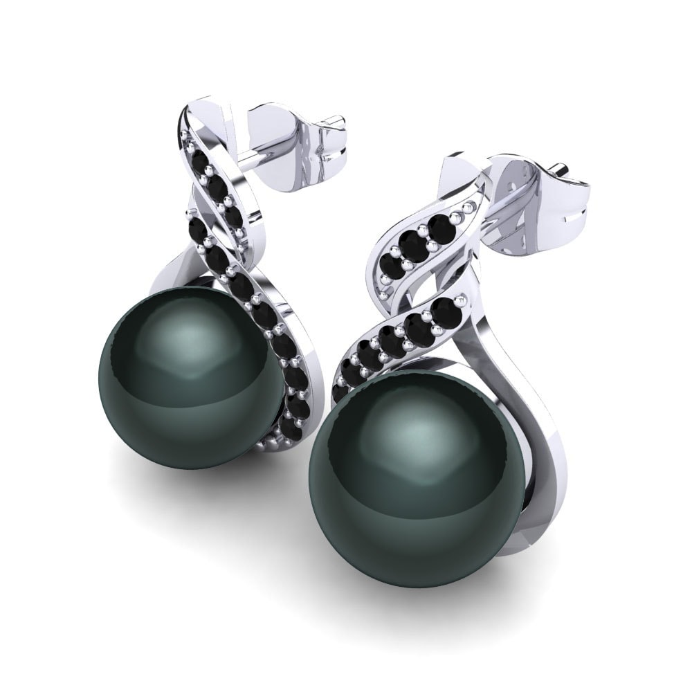 Black Sapphire Women's Earring Novalie Ø10 mm