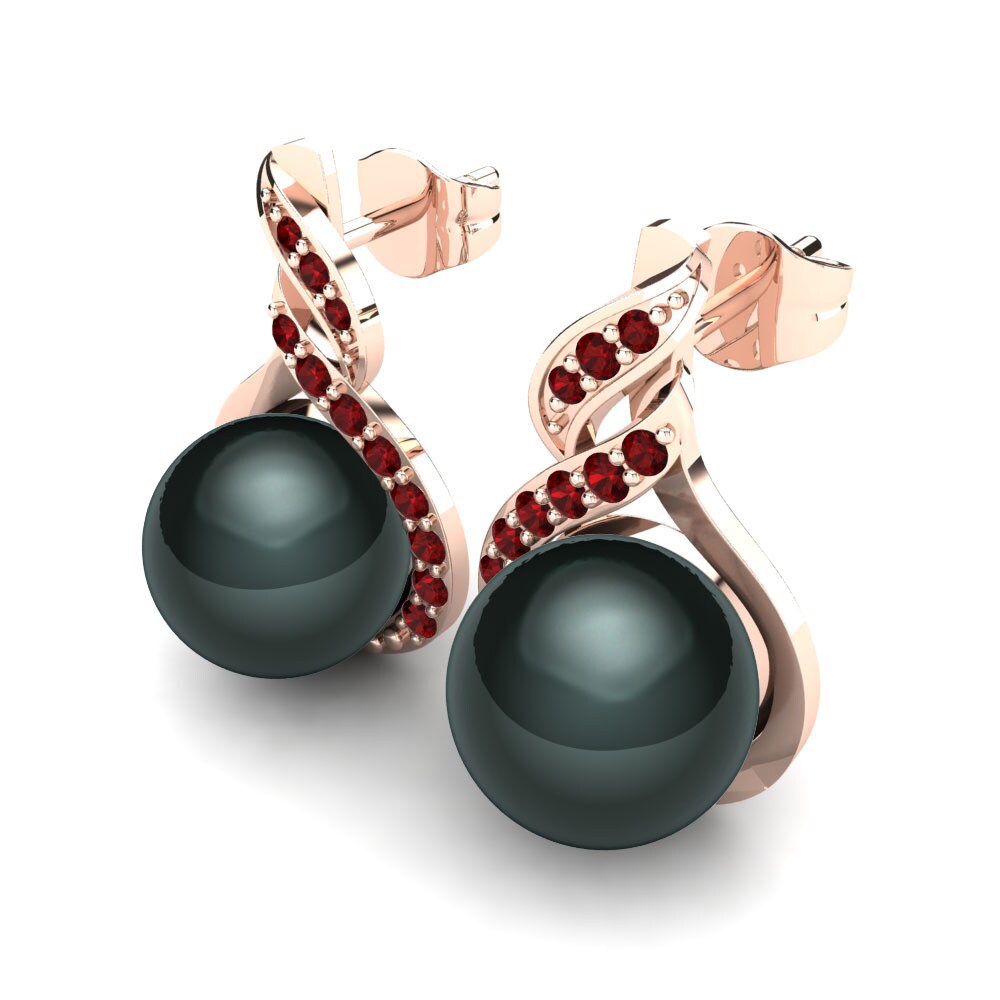 Rubin Damen ohrring Novalie Ø10 mm
