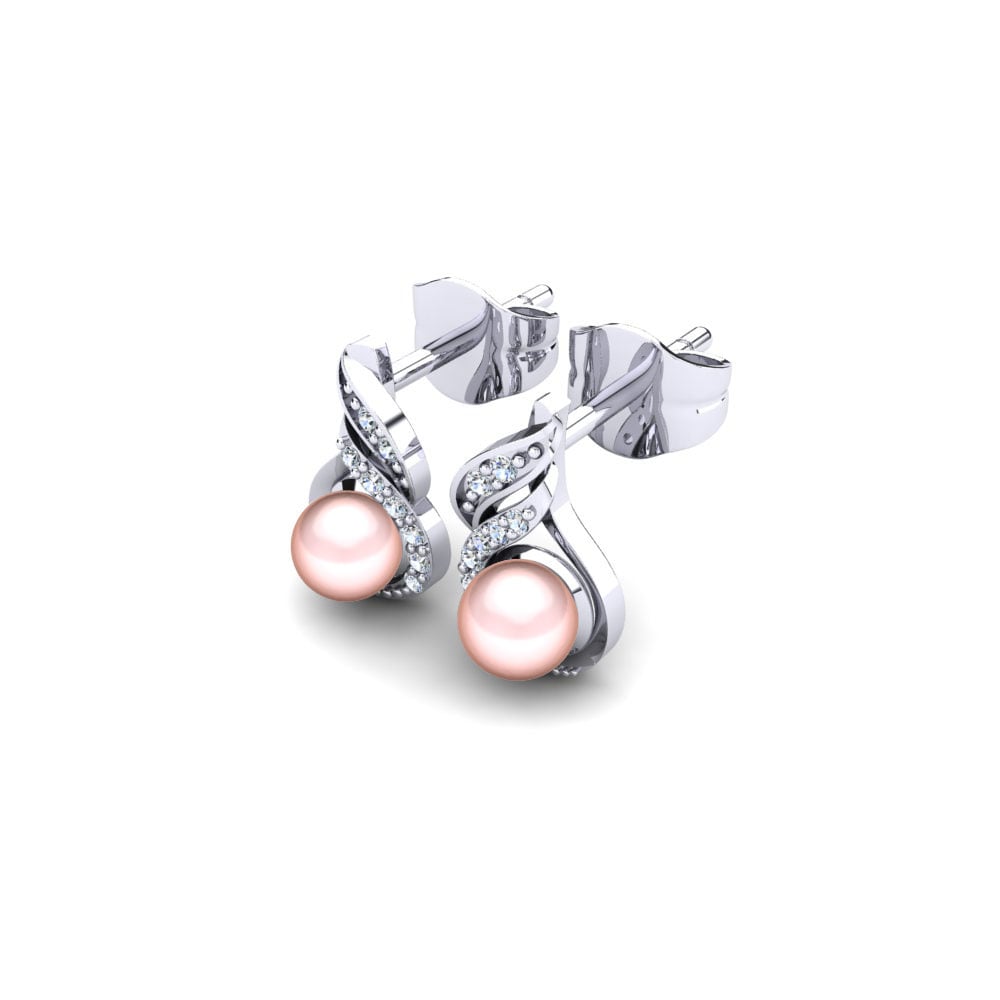 Paladio 950 Pendiente de mujer Novalie Ø4 mm