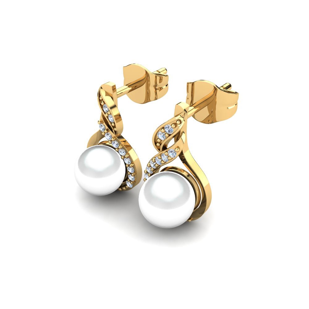 9ct Yellow Gold Lab Grown Diamond Women's Earring Novalie