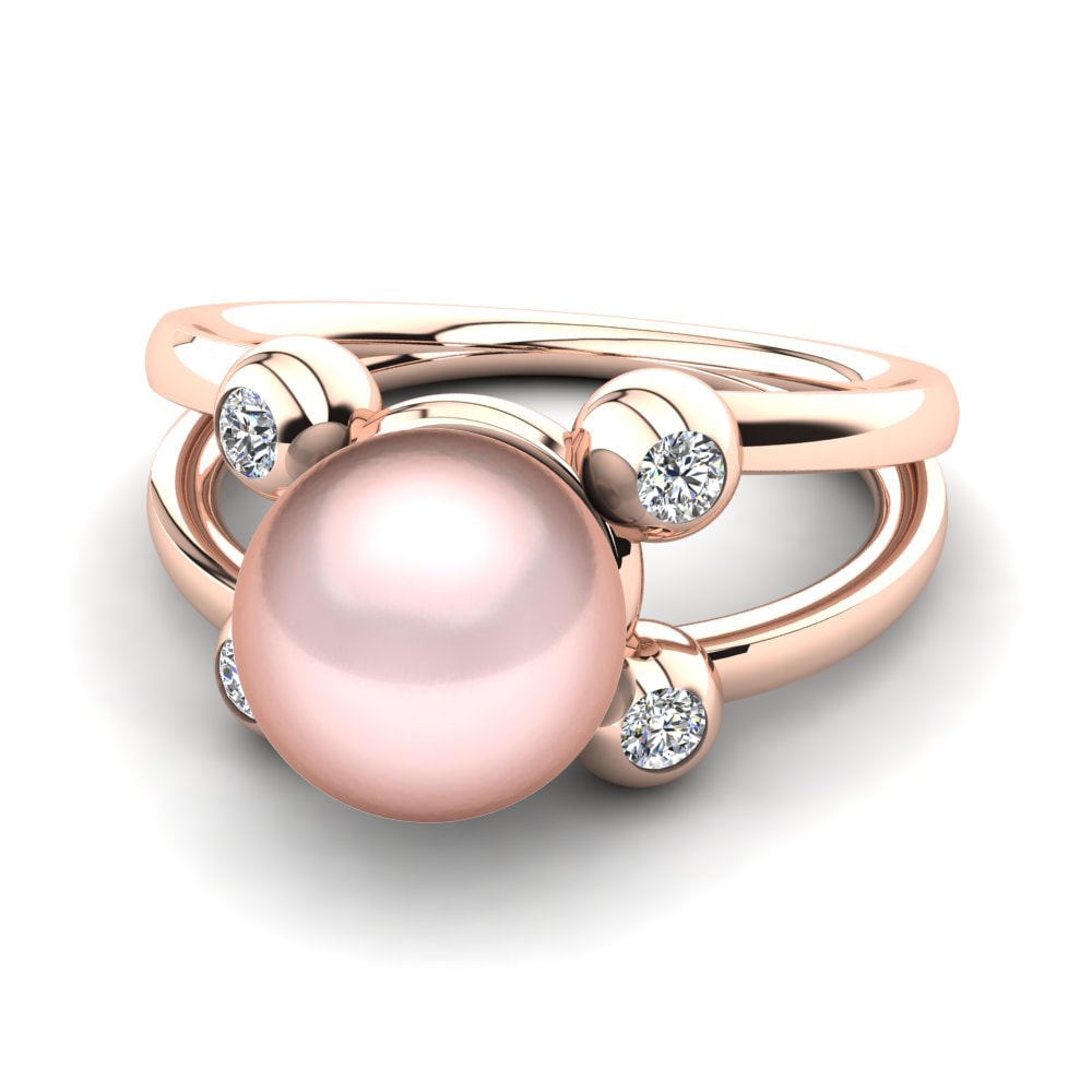 14k Oro Rosa Anillo Kaylanis Ø8 mm