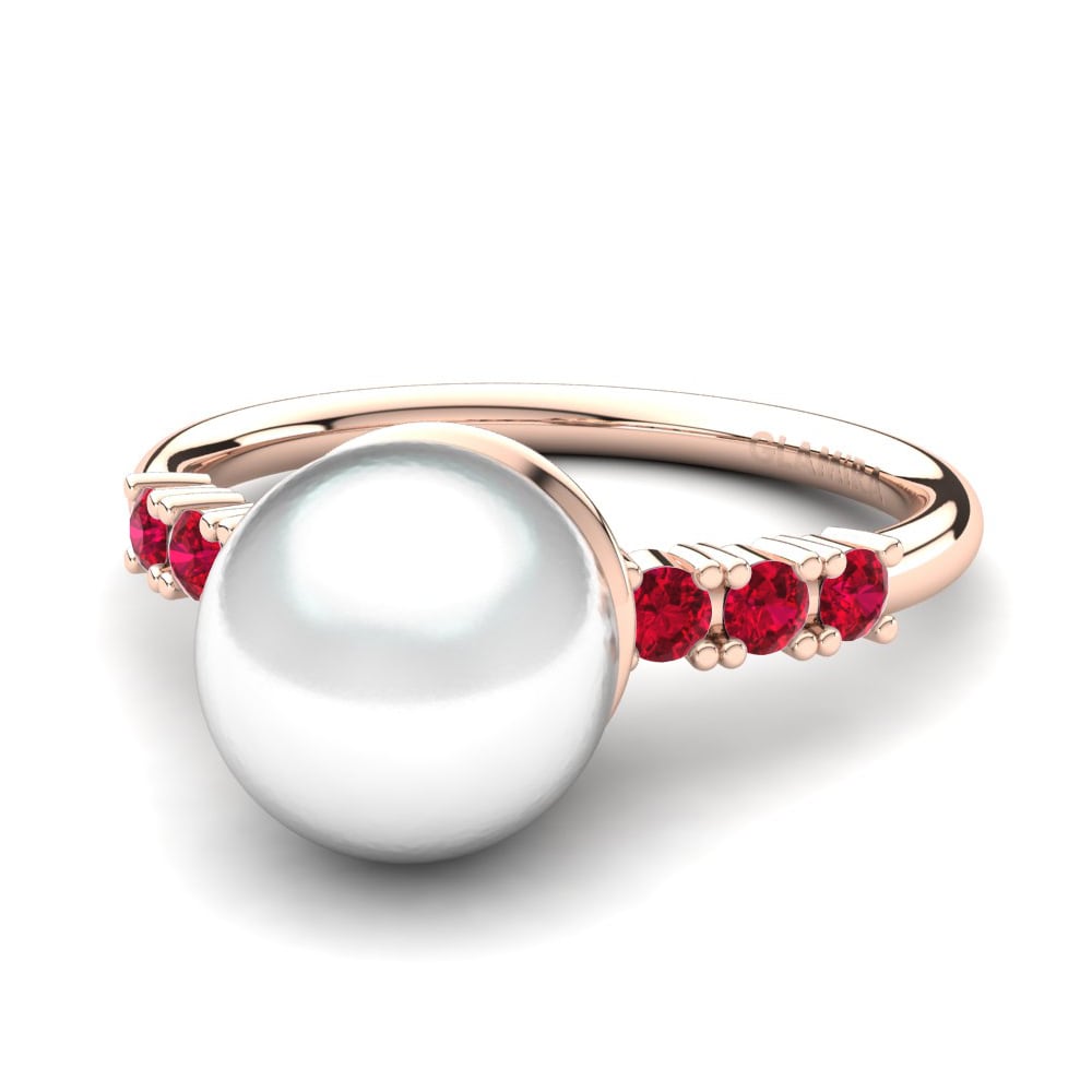 Circonita Roja Anillo Kaligha Ø8 mm